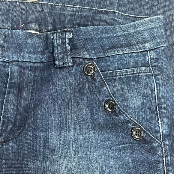 Lucky Brand Sailor Moon Wide Leg High Rise Blue Jeans‎ Flared 36x33 USA Stretch - Picture 6 of 11